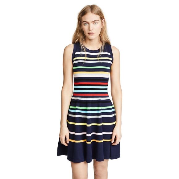 Milly rainbow stripe fitted dress - Picture 1 of 6